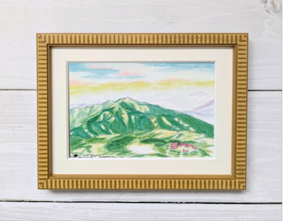 【選べる3枚】『白山からの朝 』 ポストカード 山 登山 絵 絵画 風水 水彩画 山の絵 暑中見舞い ハガキ