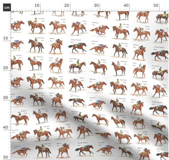 馬 馬柄 ホースの可愛すぎるデザイン 小柄 馬術 乗馬  輸入生地 生地 ハンドメイド 素材