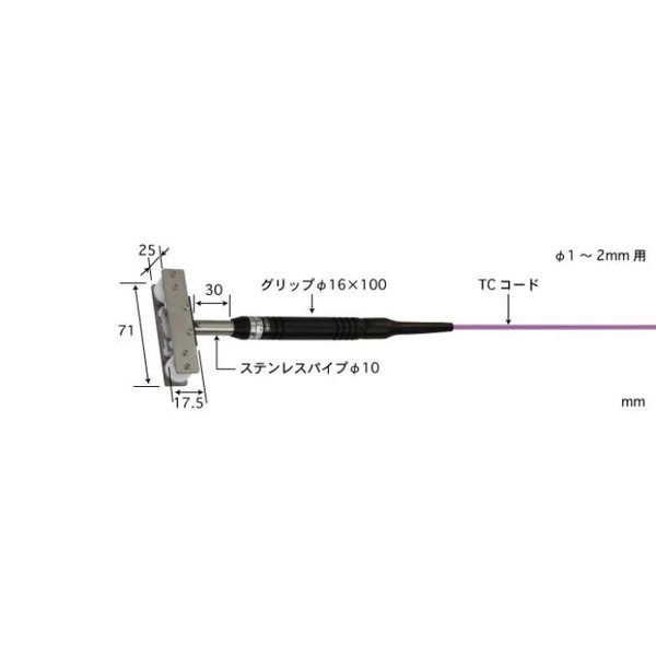 走行線用温度センサ ー50~250°C φ1~2mm Eタイプ 【MWー32EーTC1ーASP】 MW-32E-TC1-ASP 1個(1本)（直送品）