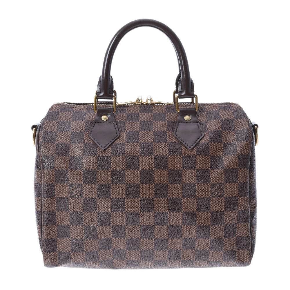 LOUIS VUITTON ルイヴィトン ダミエ スピーディバンドリエール25 ブラウン N41365 ユニセックス ダミエキャンバス レザー ハンドバッグ Bランク 中古 