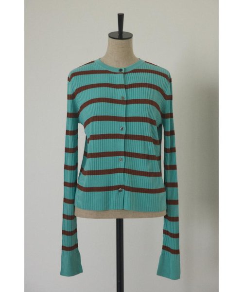 border rib cardigan