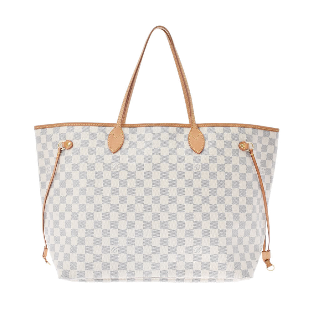 LOUIS VUITTON ルイヴィトン ダミエ アズール ネヴァーフルGM 白 N51108 レディース ハンドバッグ Bランク 中古 