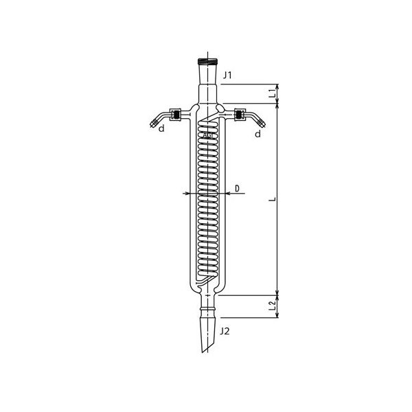 旭製作所 二重管 冷却器 ウォーターコネクター仕様 200mm SQGー24/40 3453-200W-4L-9 1個 64-9341-85（直送品）