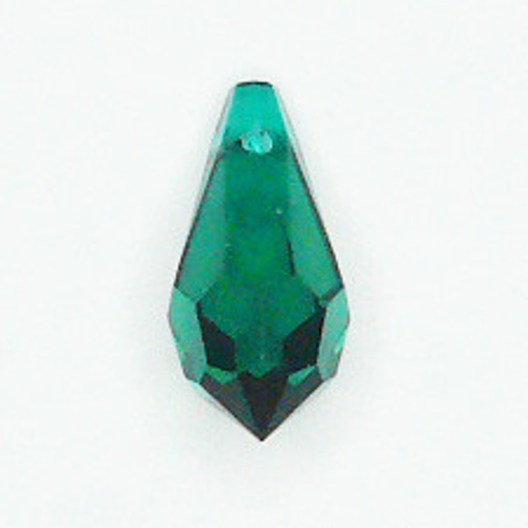 スワロフスキー＃6000　EMERALD（エメラルド）13X6.5mm　10個