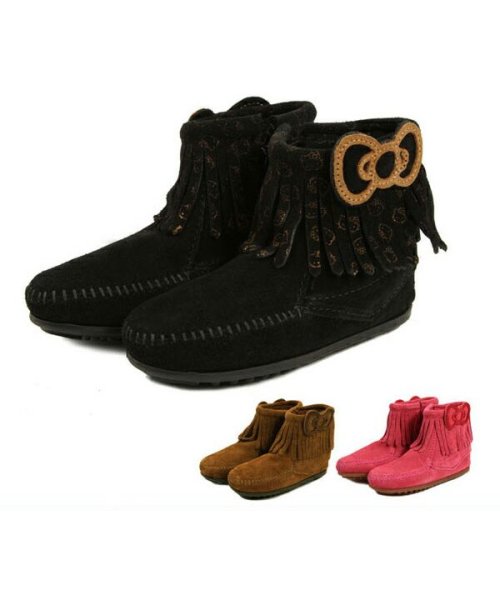 m229k ミネトンカ MINNETONKA Childrens Kitty Fringe Boot