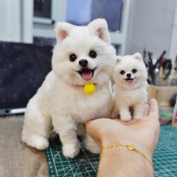 【オーダーメイドペット】羊毛フェルト、うちの子　犬ぬいぐるみ、フェルト犬、羊毛犬、肖像画、犬猫人形 プレゼントやギフトに