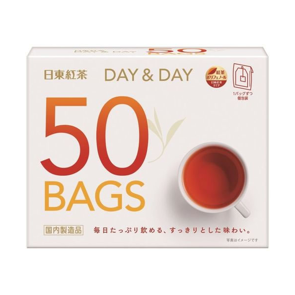 日東紅茶 紅茶ティーバッグ DAY&DAY 50バッグ入 F886854