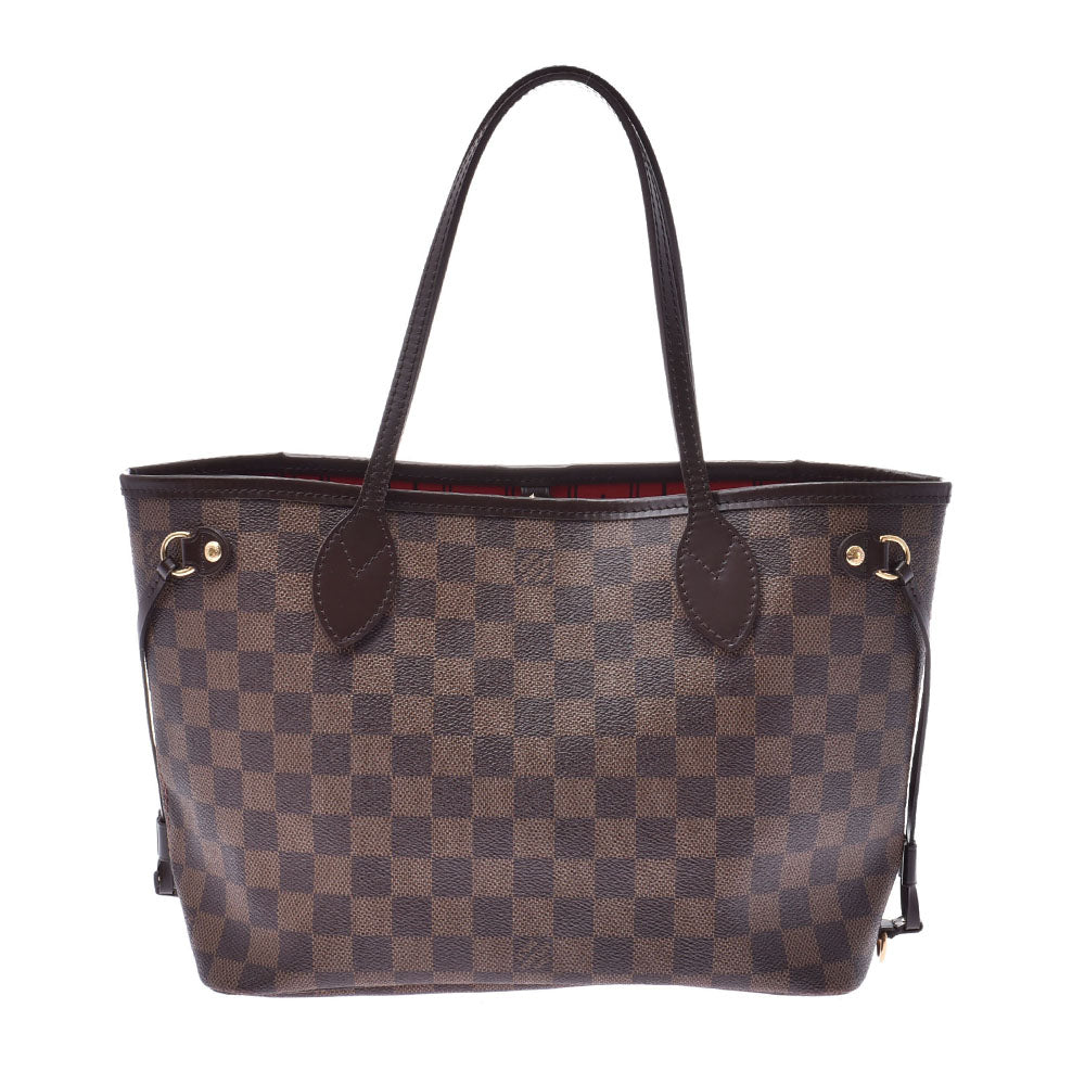 LOUIS VUITTON ルイヴィトン ダミエ ネヴァーフルPM ブラウン N51109 レディース ダミエキャンバス ハンドバッグ Aランク 中古 