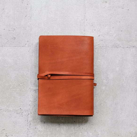 Light Brown refillable leather notebook/ Book Cover A5 size