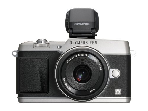 OLYMPUS ミラーレス一眼 PEN E-P5 17mm F1.8 レンズキット(ビューファインダー VF-4セット) シルバー E-P5 17mm F1.8 LKIT【中古品】