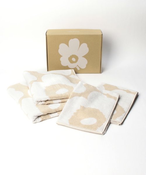 【marimekko】マリメッコ Unikko bath and hand towel set バス2枚＆ハンド タオル２枚BOXセット