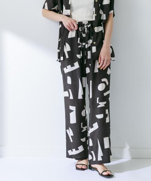 GLASSY SEA　SEA GRASS PATTERN PANTS