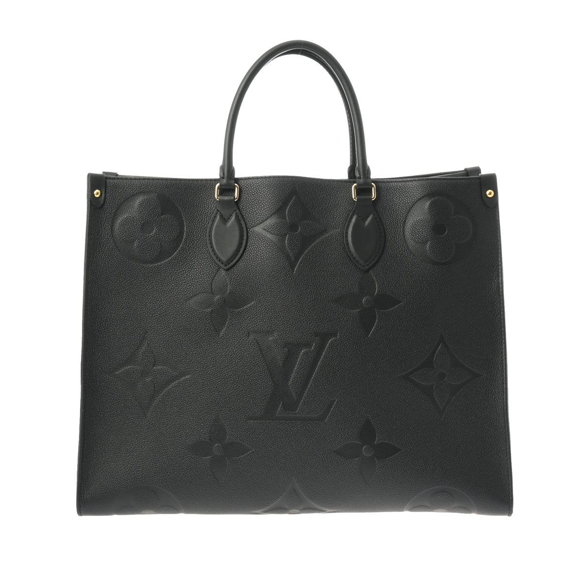 LOUIS VUITTON ルイヴィトン モノグラムアンプラント オンザゴー GM 2WAYトート ノワール M44925 レディース レザー ハンドバッグ Aランク 中古 