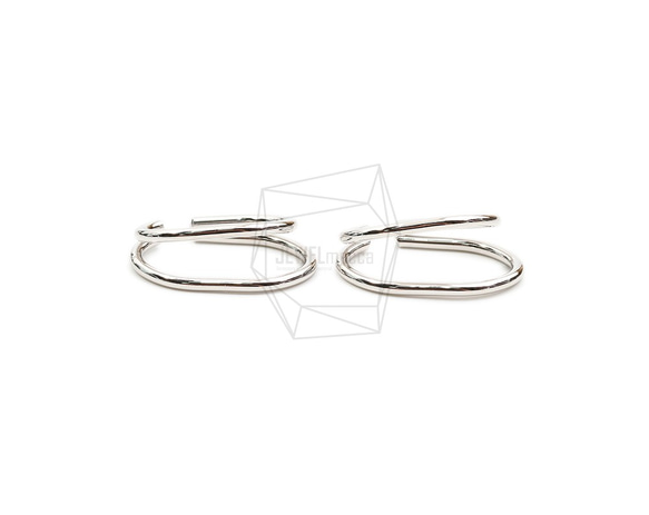 ERG-1821-R【2個入り】ダブルブラウンドイヤーカフ/Double Round Earcuffs Earrings