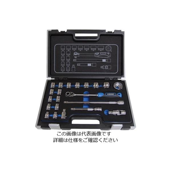 エスコ 1/2”DR[21個組] ショートソケットレンチセット EA617DC-57 1セット（直送品）