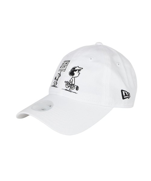 ニューエラ NEW ERA キャップ 帽子 ゴルフ レディース ピーナッツ コラボ 限定 紫外線対策 GF 920LV PEANUTS 9TWENTY ホワイト