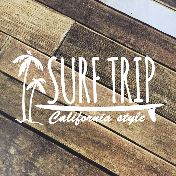 ステッカー 屋外防水 サーフ トリップ シール ホワイト SURF TRIP