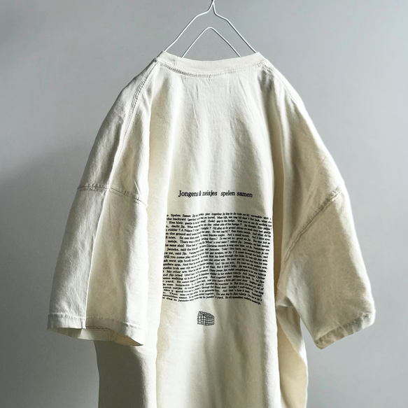 【再販】ヴィンテージライク オーバーシルエット半袖Tシャツ / STORY / バックプリント / エクリュ