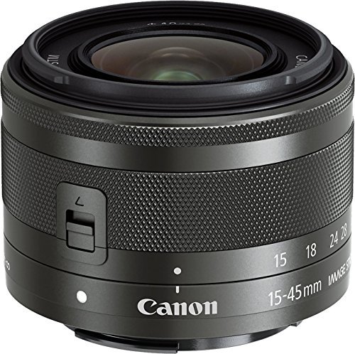 Canon 標準ズームレンズ EF-M15-45mm F3.5-6.3IS STM(グラファイト) ミラーレス一眼対応 EF-M15-45ISSTM【中古品】