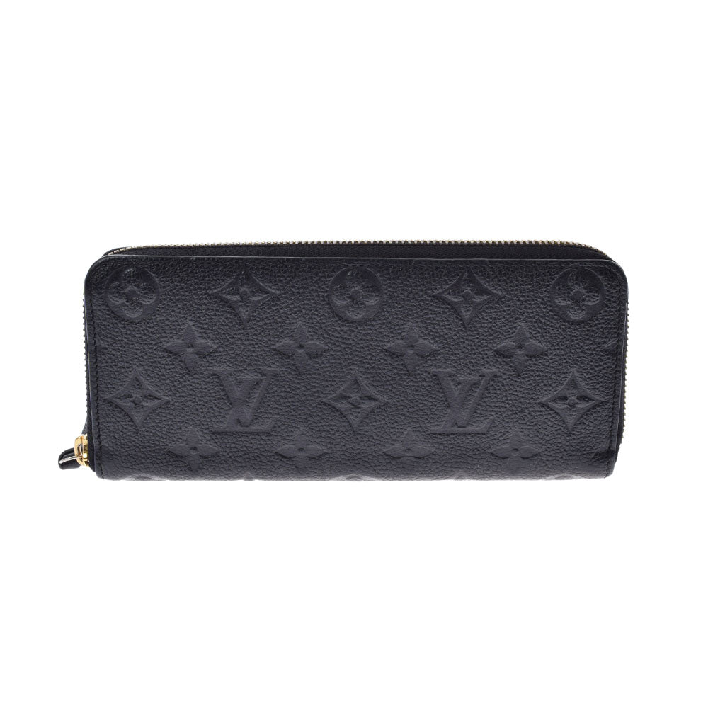 LOUIS VUITTON ルイヴィトン モノグラム アンプラント ポルトフォイユクレマンス ノワール（黒） M60171 ユニセックス レザー 長財布 ABランク 中古 