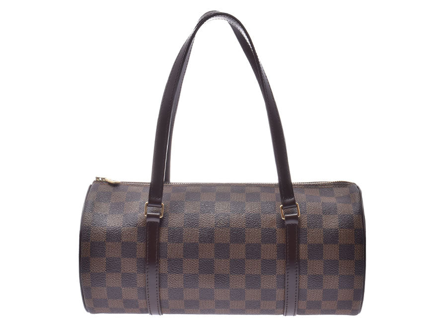 ルイヴィトン ダミエ パピヨンGM ブラウン N51303 レディース 本革 ハンドバッグ Aランク 美品 LOUIS VUITTON ポーチ付 中古 