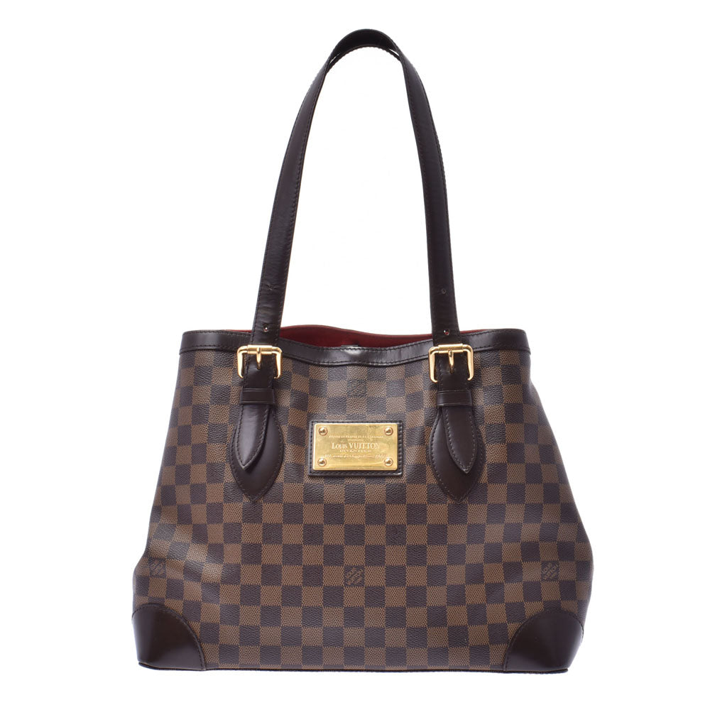 LOUIS VUITTON ルイヴィトンハムステッドMM  ブラウン ゴールド金具 ユニセックス ダミエキャンバス ハンドバッグ N51204  中古