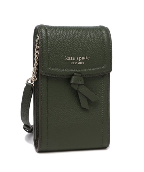 ケイトスペード スマホケース ストラップ ノット カーキ レディース KATE SPADE K6376 301