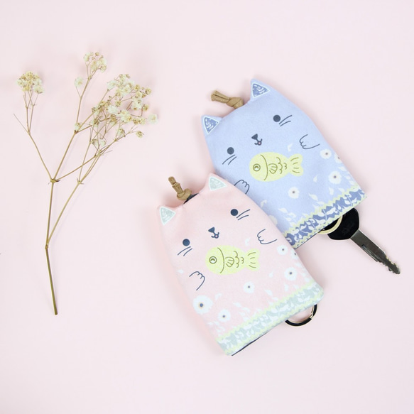 【Anemone Cat Key Cover】Original Printing & Pattern