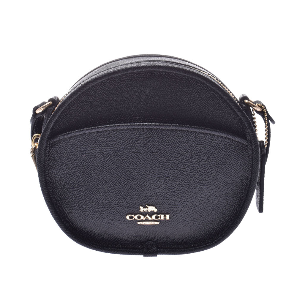 COACH コーチアウトレット  黒×ゴールド金具 レディース レザー ショルダーバッグ F75516