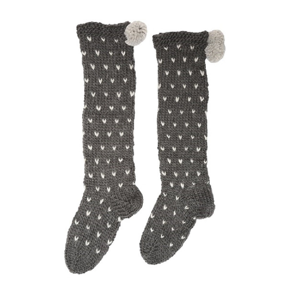 Grey Spotty Socks