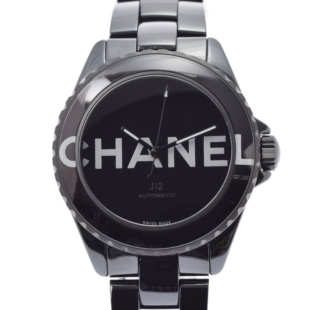 【2025 カレンダーの人気アイテム】 CHANEL シャネル J12 ウォンテッド ドゥ シャネル H7418 メンズ 黒セラミック 腕時計 自動巻き 黒文字盤 Aランク 中古 _画像1