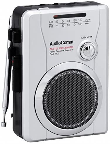 OHM AudioComm ラジオカセット AM/FM ラジオ番組録画可能 CAS-710Z【中古品】