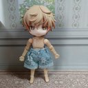 新色☆花柄くすみカラーのハーフパンツ☆ねんどろいどどーる 服☆ピンク