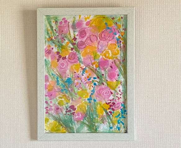 絵画。壁掛け原画【Those charming flowers】06