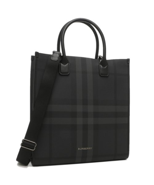 バーバリー トートバッグ スリム ヴァーティカル デニートート グレー メンズ BURBERRY 8062951 A1208