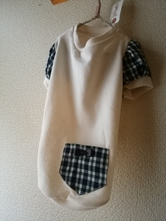 SALE チェック　リボン　犬服　ダックス DM トイプー