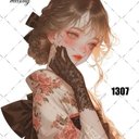 original sticker « no.1307»     //     人物ステッカー オリジナルステッカー オリジナル人物ステッカー ステッカー