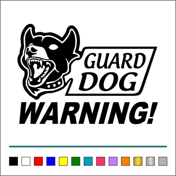 US番犬 001【 WARNINGA GUARD DOG 】ステッカー【カラー選択可】 送料無料♪