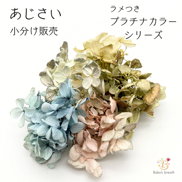 【 あじさい 小分け  】 ハーバリウム ボタニカル キャンドル少量  花材 レジン 材料 封入 素材 花素材 パーツ