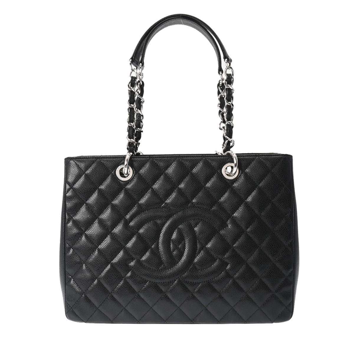 CHANEL シャネル GST グランドショッピングトート 黒 シルバー金具 A50995 レディース キャビアスキン トートバッグ Aランク 中古 