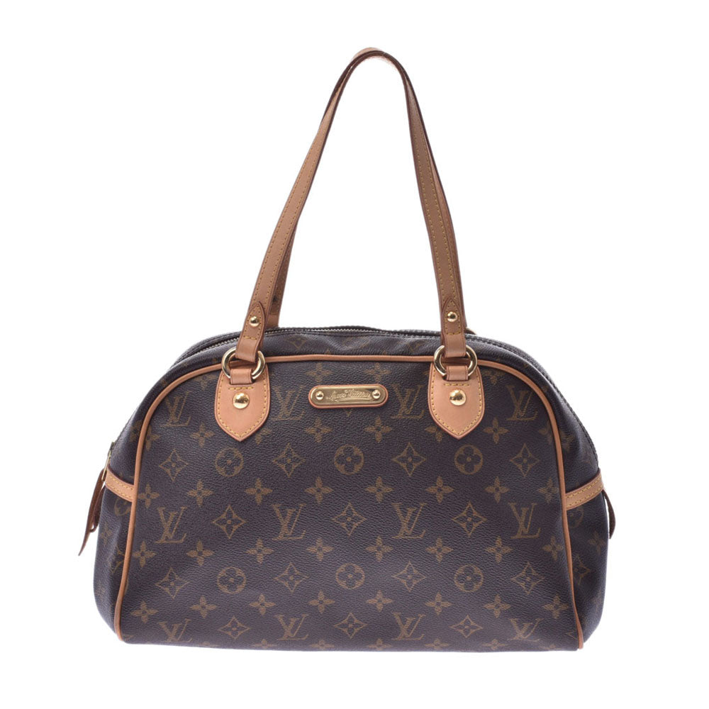 LOUIS VUITTON ルイヴィトン モノグラム モントルグイユPM ブラウン M95565 ユニセックス ハンドバッグ ABランク 中古 