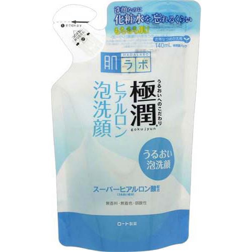 ロート製薬（ROHTO） 肌ラボ 極潤 ヒアルロン泡洗顔 つめかえ用 (140mL)