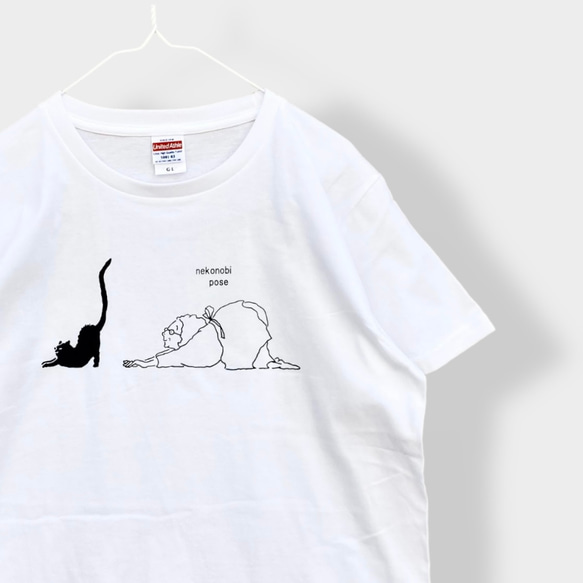 Tシャツ「猫伸びのポーズ」