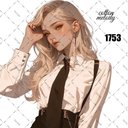 original sticker « no.1753 »     //     人物ステッカー オリジナルステッカー オリジナル人物ステッカー ステッカー cotton melody