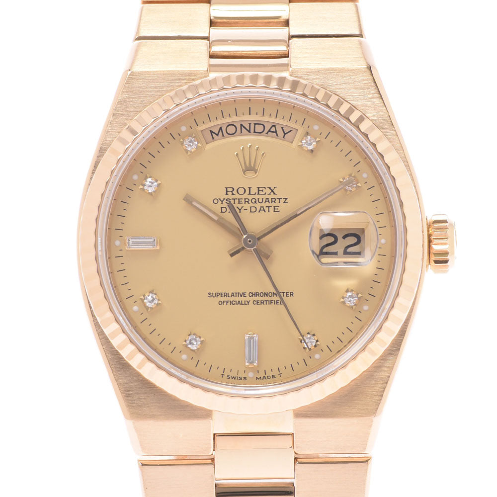 ROLEX ロレックス デイデイト オイスタークオーツ 19018A メンズ YG 腕時計 クオーツ シャンパン文字盤 Aランク 中古 