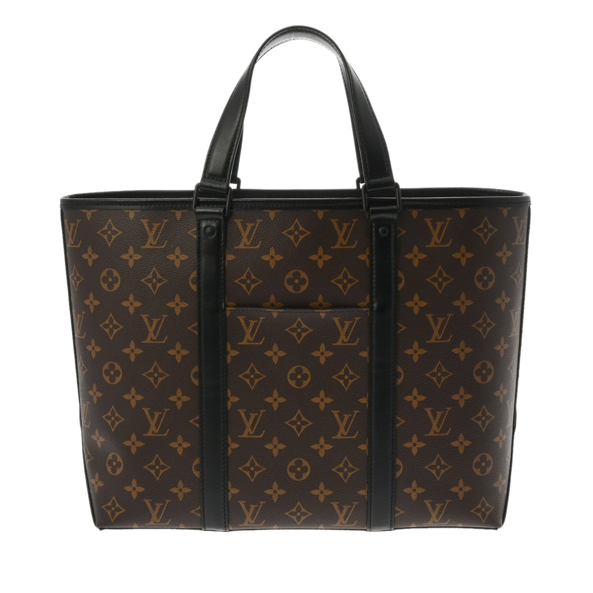 LOUIS VUITTON ルイヴィトン モノグラム マカサー ウィークエンド トートPM 2WAY ブラウン/黒 M45734 メンズ モノグラムマカサー トートバッグ 新同 中古 