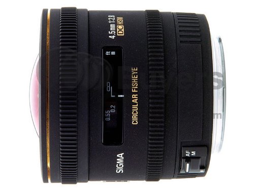 SIGMA 単焦点魚眼レンズ 4.5mm F2.8 EX DC CIRCULAR FISHEYE HSM ニコン用 円周魚眼 APS-C専用 486556【中古品】