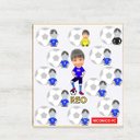 色紙 寄せ書き【サッカー】お顔付き メッセージシール 卒団 卒業