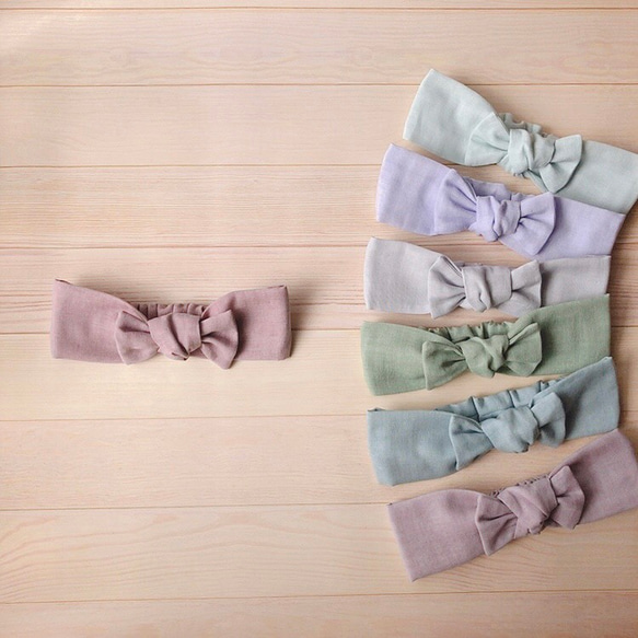 ribbon headband［smoky lavender］