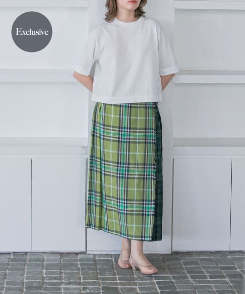 『別注』O’NEIL OF DUBLIN×UR　CLASSIC COMBI MAXI SKIRT